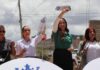 Inauguran Samantha Smith y Libia Dennise obras que cambian vidas en la colonia Lomas del Padre