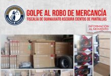 FISCALÍA DE GUANAJUATO ASESTA GOLPE AL ROBO DE MERCANCÍA ROBADA EN EL NORESTE DEL ESTADO