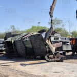 DESTRUYE FGR 25 VEHÍCULOS CON BLINDAJE ARTESANAL EN TAMAULIPAS